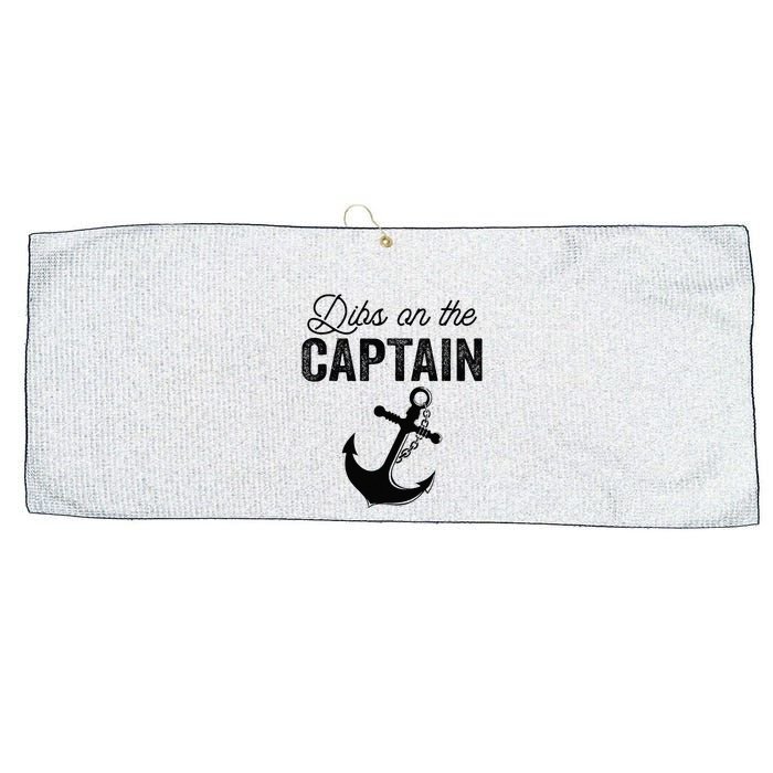 Dibs On The Captain Large Microfiber Waffle Golf Towel