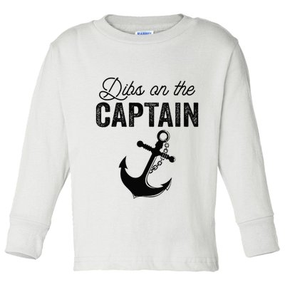 Dibs On The Captain Toddler Long Sleeve Shirt