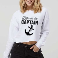 Dibs On The Captain Cropped Pullover Crew