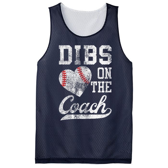 Dibs On The Coach Funny CoachS Wife Quote Cool Baseball Mom Mesh Reversible Basketball Jersey Tank