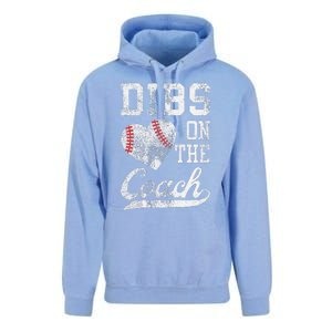 Dibs On The Coach Funny CoachS Wife Quote Cool Baseball Mom Unisex Surf Hoodie