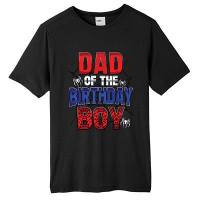 Dad Of The Birthday Boy Matching Family Spider Web Tall Fusion ChromaSoft Performance T-Shirt