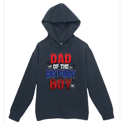 Dad Of The Birthday Boy Matching Family Spider Web Urban Pullover Hoodie