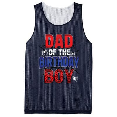 Dad Of The Birthday Boy Matching Family Spider Web Mesh Reversible Basketball Jersey Tank