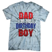 Dad Of The Birthday Boy Matching Family Spider Web Tie-Dye T-Shirt