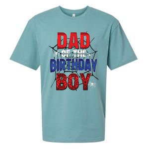 Dad Of The Birthday Boy Matching Family Spider Web Sueded Cloud Jersey T-Shirt