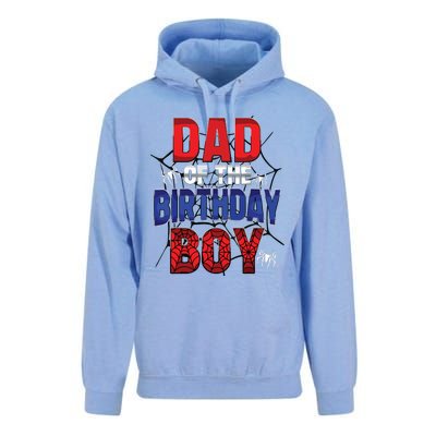 Dad Of The Birthday Boy Matching Family Spider Web Unisex Surf Hoodie