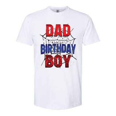 Dad Of The Birthday Boy Matching Family Spider Web Softstyle® CVC T-Shirt