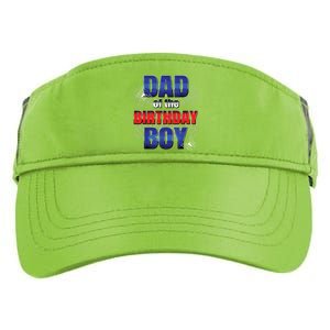 Dad Of The Birthday Spider Web Boy Dad And Mom Family Adult Drive Performance Visor