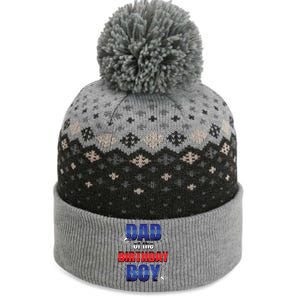 Dad Of The Birthday Spider Web Boy Dad And Mom Family The Baniff Cuffed Pom Beanie