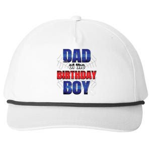 Dad Of The Birthday Spider Web Boy Dad And Mom Family Snapback Five-Panel Rope Hat