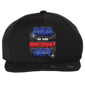 Dad Of The Birthday Spider Web Boy Dad And Mom Family Wool Snapback Cap