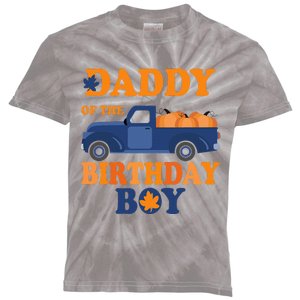 Daddy of The Pumpkin Truck 1st Birthday Kids Tie-Dye T-Shirt