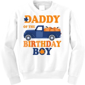 Daddy of The Pumpkin Truck 1st Birthday Kids Sweatshirt