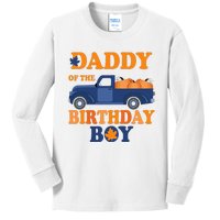 Daddy of The Pumpkin Truck 1st Birthday Kids Long Sleeve Shirt