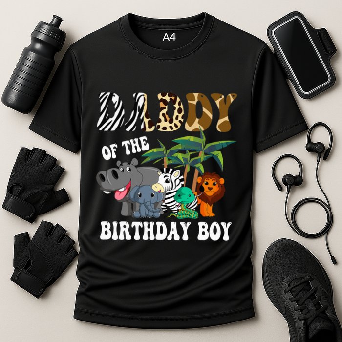 Daddy Of The Birthday Boy Zoo Bday Safari Celebration Cooling Performance Crew T-Shirt