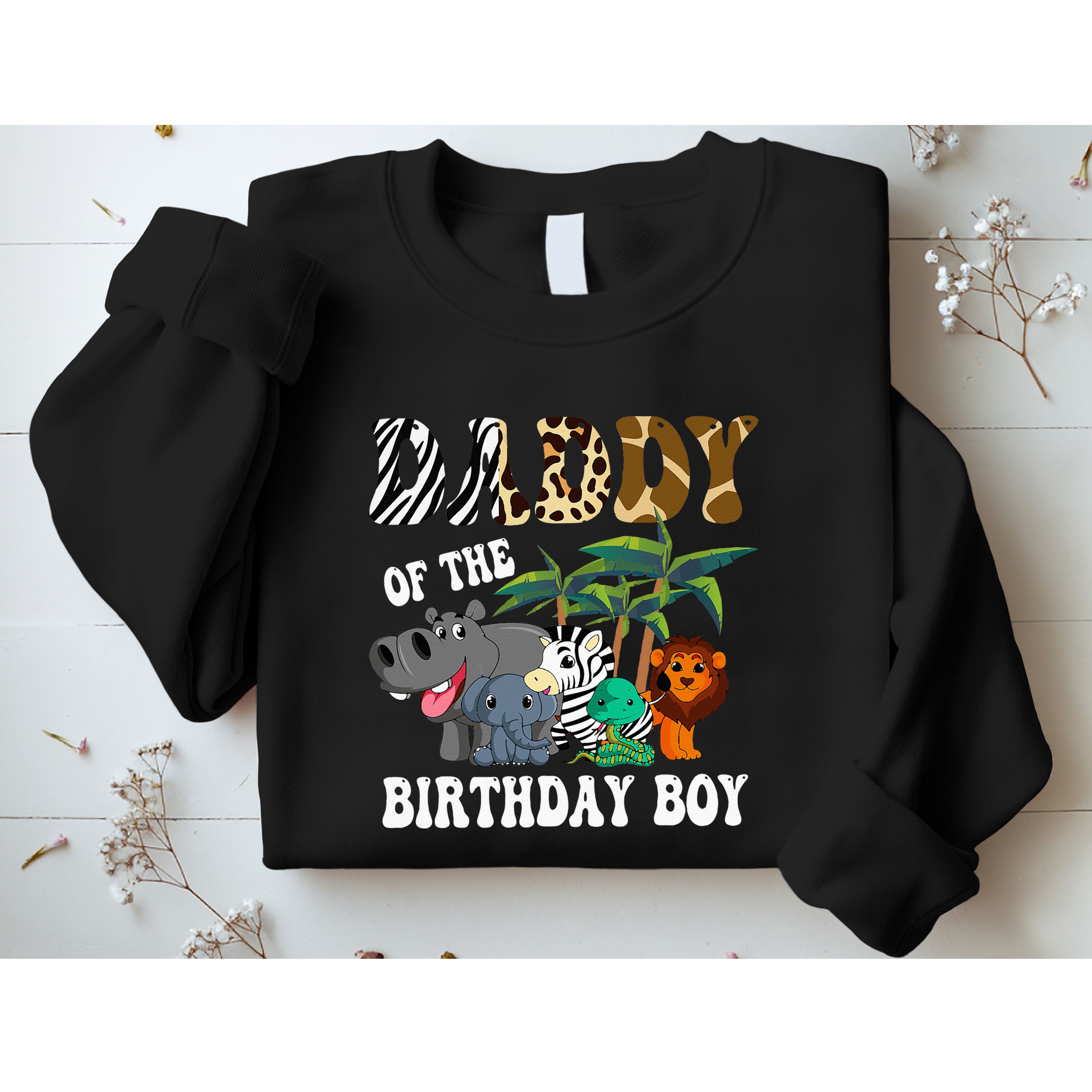 Daddy Of The Birthday Boy Zoo Bday Safari Celebration Sweatshirt