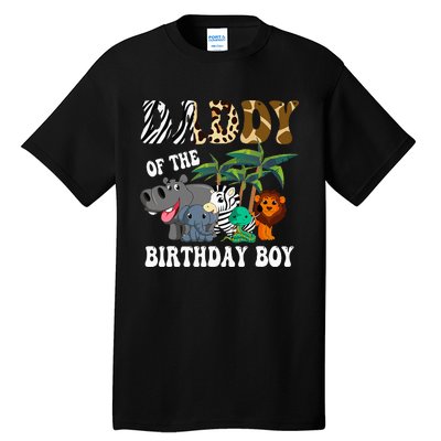 Daddy Of The Birthday Boy Zoo Bday Safari Celebration Tall T-Shirt