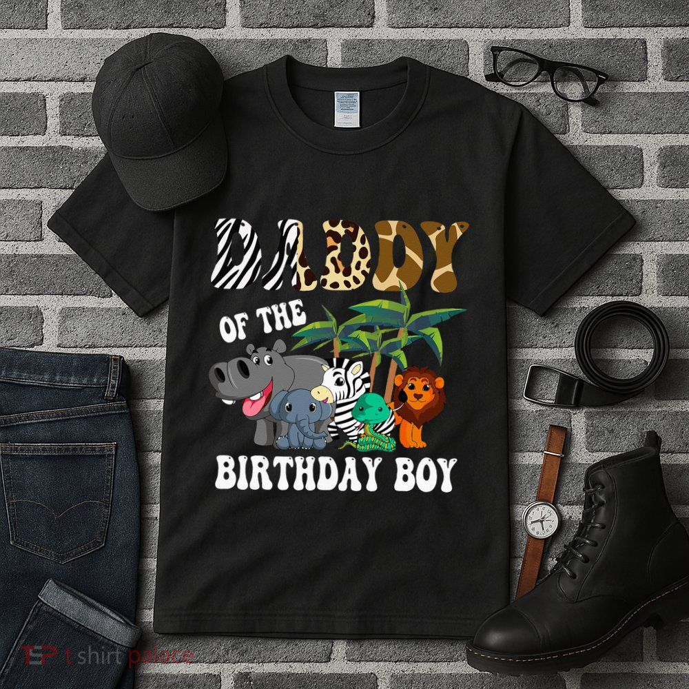 Daddy Of The Birthday Boy Zoo Bday Safari Celebration Tall T-Shirt