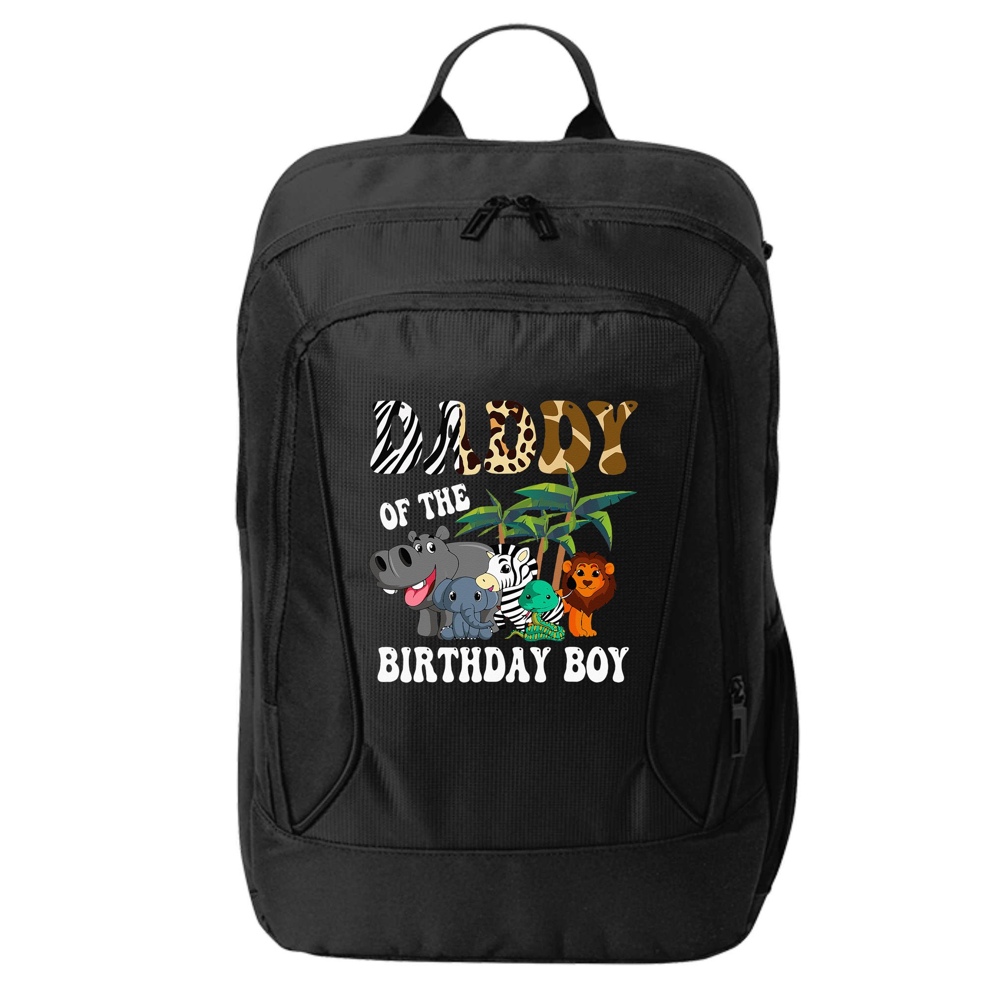Daddy Of The Birthday Boy Zoo Bday Safari Celebration City Backpack
