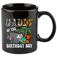 Daddy Of The Birthday Boy Zoo Bday Safari Celebration 11oz C Handle Ceramic Mug
