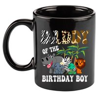 Daddy Of The Birthday Boy Zoo Bday Safari Celebration 11oz C Handle Ceramic Mug