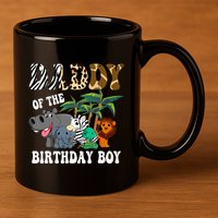 Daddy Of The Birthday Boy Zoo Bday Safari Celebration 11oz C Handle Ceramic Mug