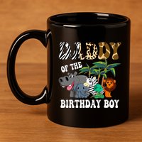 Daddy Of The Birthday Boy Zoo Bday Safari Celebration 11oz C Handle Ceramic Mug