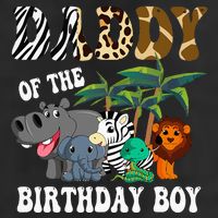 Daddy Of The Birthday Boy Zoo Bday Safari Celebration 11oz C Handle Ceramic Mug