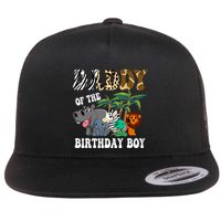 Daddy Of The Birthday Boy Zoo Bday Safari Celebration Flat Bill Trucker Hat