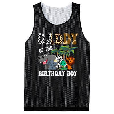 Daddy Of The Birthday Boy Zoo Bday Safari Celebration Mesh Reversible Basketball Jersey Tank