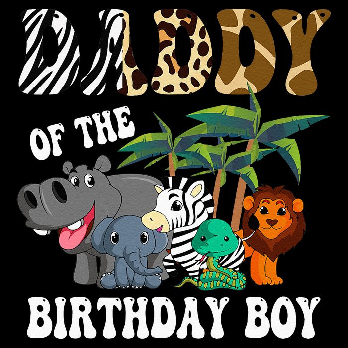 Daddy Of The Birthday Boy Zoo Bday Safari Celebration Cooling Performance Long Sleeve Crew