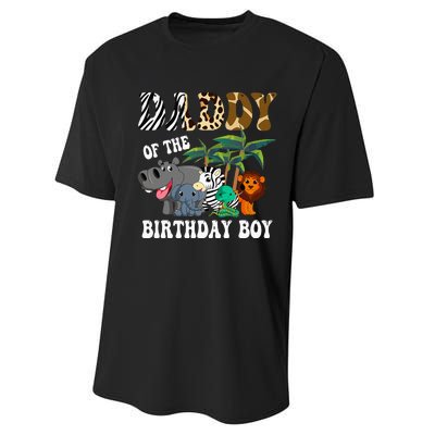 Daddy Of The Birthday Boy Zoo Bday Safari Celebration Performance Sprint T-Shirt