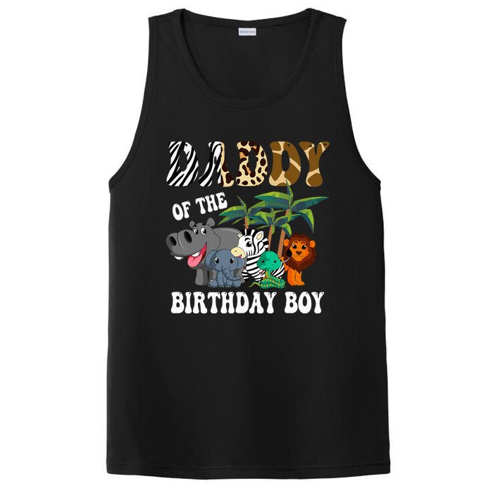 Daddy Of The Birthday Boy Zoo Bday Safari Celebration PosiCharge Competitor Tank