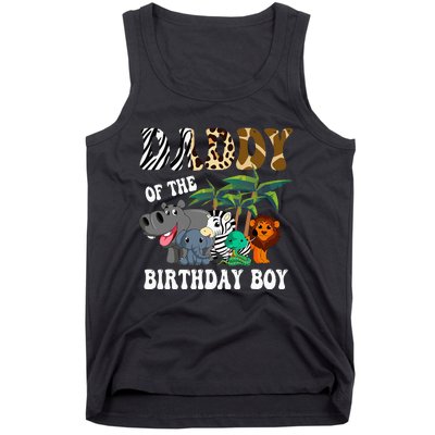 Daddy Of The Birthday Boy Zoo Bday Safari Celebration Tank Top