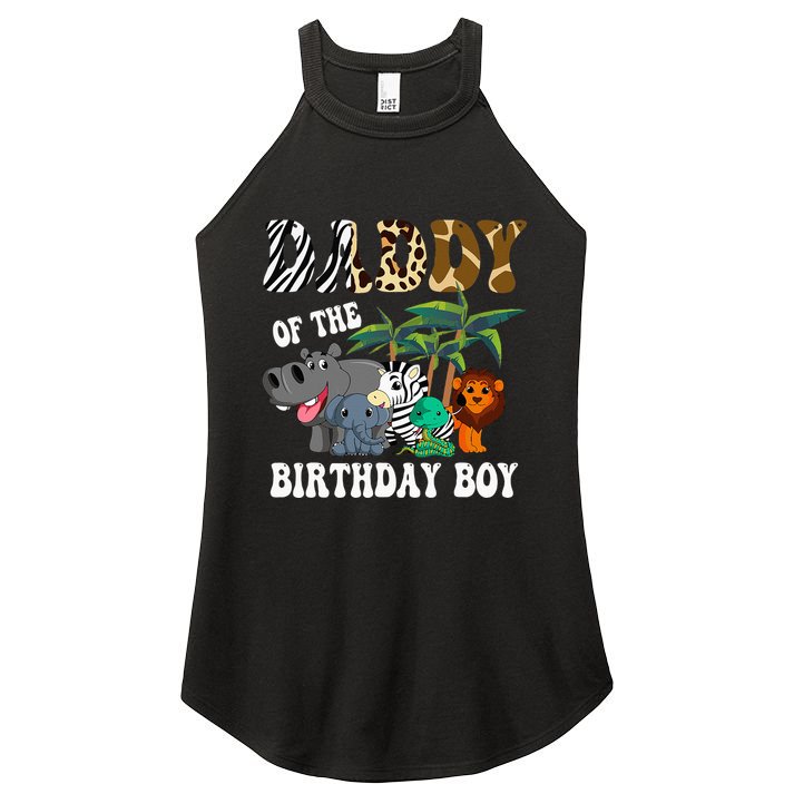 Daddy Of The Birthday Boy Zoo Bday Safari Celebration Women's Perfect Tri Rocker Tank