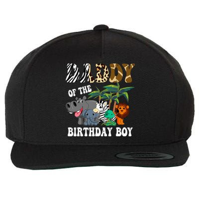 Daddy Of The Birthday Boy Zoo Bday Safari Celebration Wool Snapback Cap