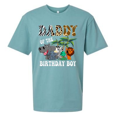 Daddy Of The Birthday Boy Zoo Bday Safari Celebration Sueded Cloud Jersey T-Shirt