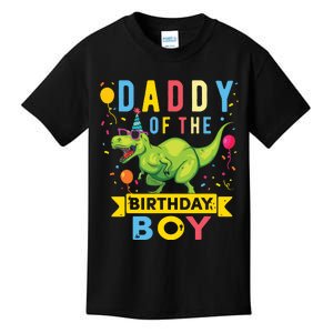 Daddy Of The Birthday Rex Dinosaur Birthday Party Kids T-Shirt