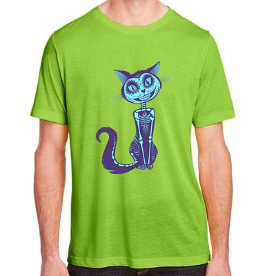 Day Of The Dead Dia De Los Muertos Cat Adult ChromaSoft Performance T-Shirt