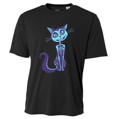 Day Of The Dead Dia De Los Muertos Cat Cooling Performance Crew T-Shirt