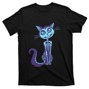 Day Of The Dead Dia De Los Muertos Cat T-Shirt