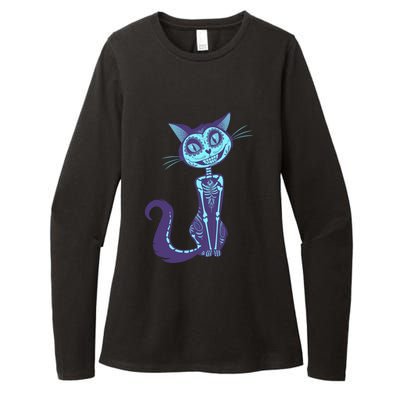 Day Of The Dead Dia De Los Muertos Cat Womens CVC Long Sleeve Shirt