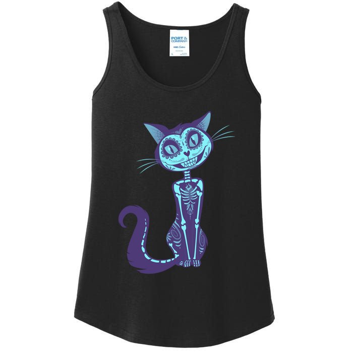 Day Of The Dead Dia De Los Muertos Cat Ladies Essential Tank