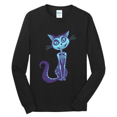 Day Of The Dead Dia De Los Muertos Cat Tall Long Sleeve T-Shirt