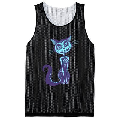 Day Of The Dead Dia De Los Muertos Cat Mesh Reversible Basketball Jersey Tank