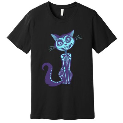 Day Of The Dead Dia De Los Muertos Cat Premium T-Shirt