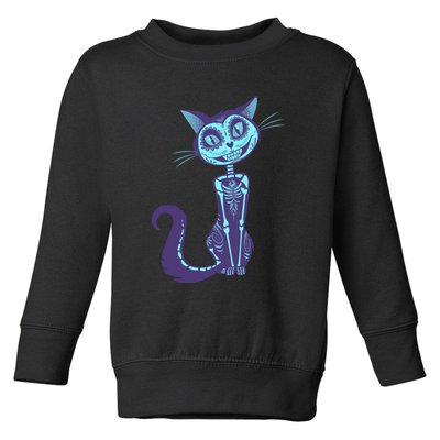 Day Of The Dead Dia De Los Muertos Cat Toddler Sweatshirt