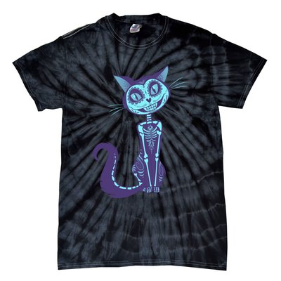 Day Of The Dead Dia De Los Muertos Cat Tie-Dye T-Shirt