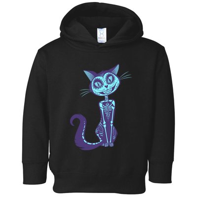 Day Of The Dead Dia De Los Muertos Cat Toddler Hoodie